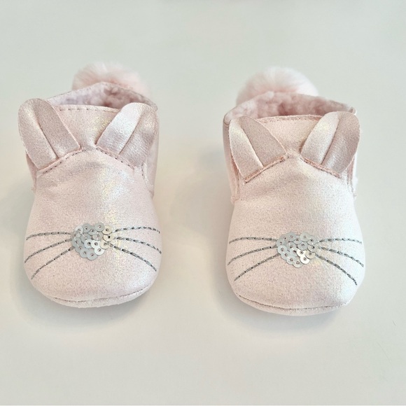 NWT ADORABLE Nicole Miller NY Stepping Stones Pink Bunny Baby Shoes, 6-12 Months - Picture 6 of 12